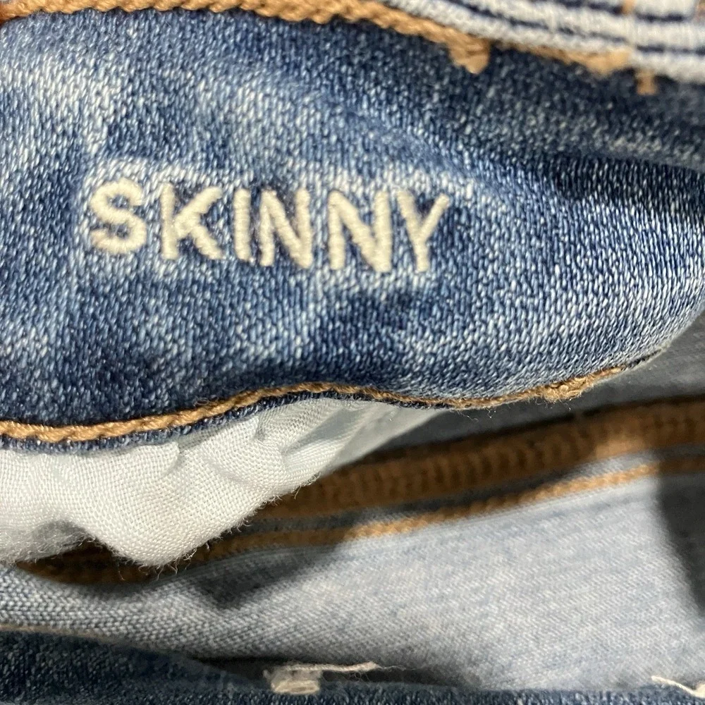 American Eagle Skinny Super Stretch Jeans Womens 12 Medium Wash Mid Rise Denim